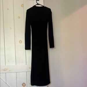 Zara Elegant Black Long Sleeve Dress